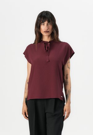 TIE NECK  - Blouse - tawny port