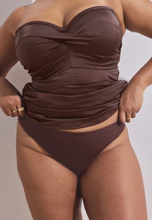 Next, REGULAR FIT - HIGH LEG BIKINI BOTTOMS . - Bikini-Hose - chocolate brown high shine