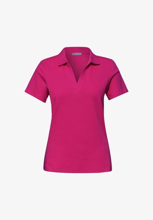 Street One, SHORT-SLEEVE POLOSHIRT WITH SPLIT NECK - Pikeepaita - magenta dream