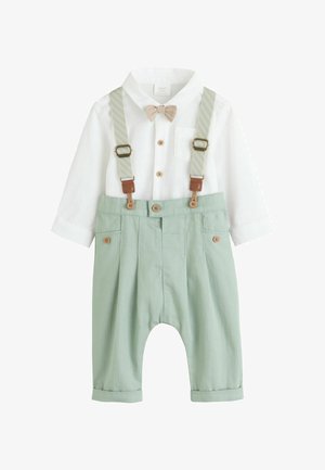 Next, REGULAR FIT SET - Stoffhose - sage green