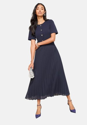 REGULAR FIT - BUTTON DOWN 2-IN-1 PLEATED - Nappali ruha - navy