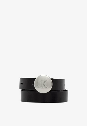 Calvin Klein, ROUND ENGRAVED CK BUCKLE 20 MM LV04F7115G - Cintura - black