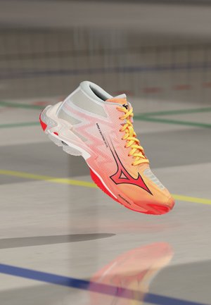 Mizuno, WAVE LIGHTNING ELITE UNISEX - Обувки за волейбол - flamingo coral/lava orange/white