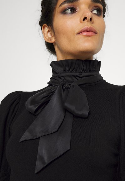Alice + Olivia CHASE PUFF RUFFLE - T-shirt estampada - black