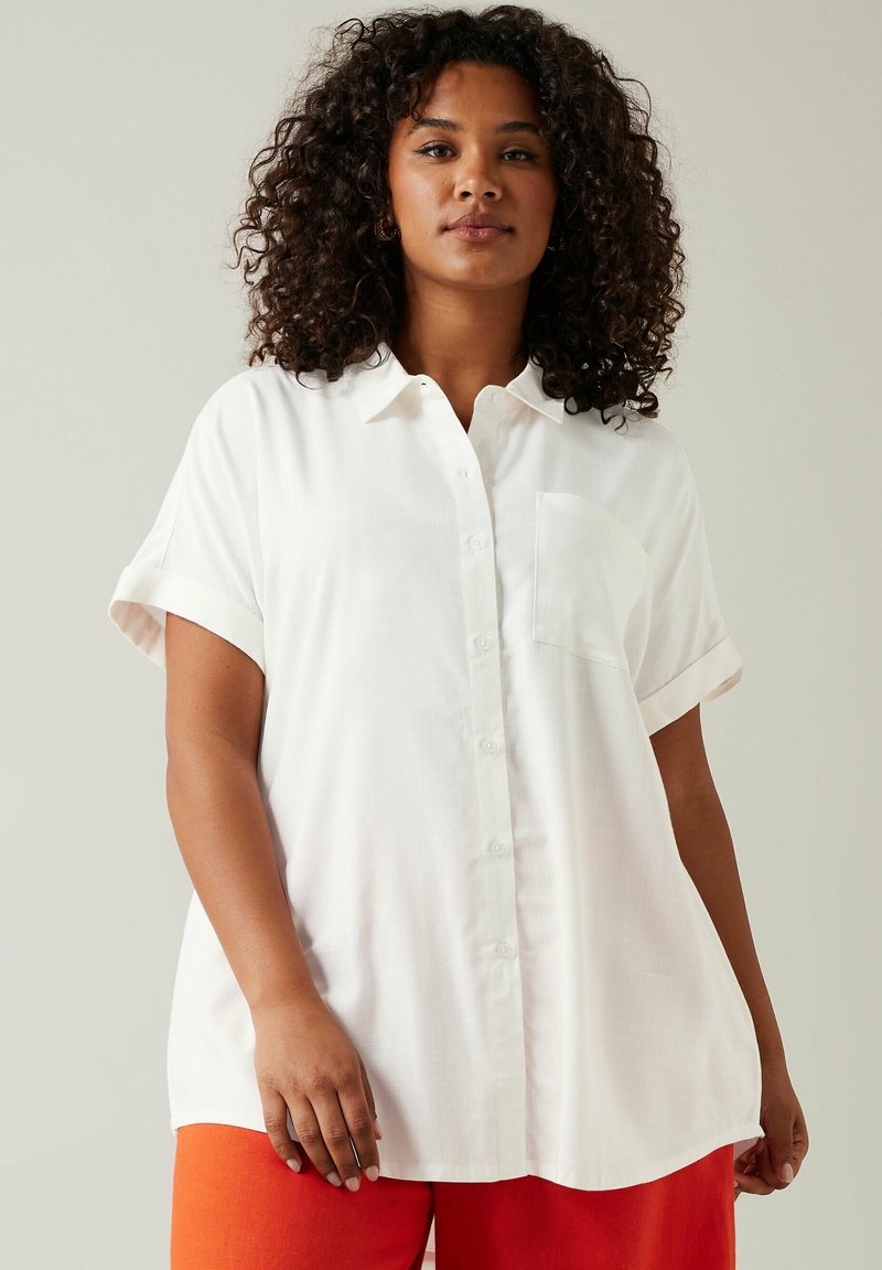 Evans DIPPED HEM  - Blusa - white