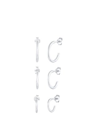 3 PACK HOOPS - Ohrringe - silberfarben