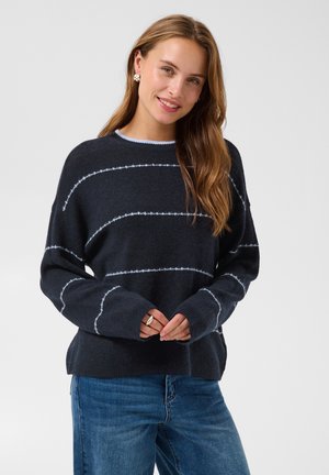 Kaffe, KAELLOISEE - Pullover - midnight light blue stripe