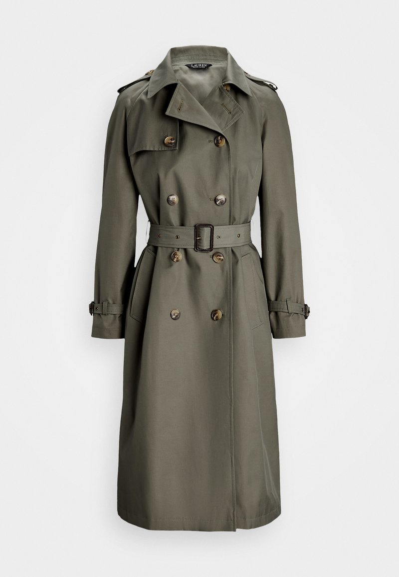 Lauren Ralph Lauren DOUBLE-BREASTED BELTED TRENCH COAT - Trenčkot - olive fern