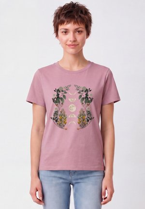 watapparel, MOONPHASES & FLOWERS - T-shirt imprimé - lilac dream