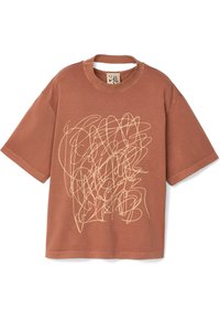 T-shirt med print - mittelrot