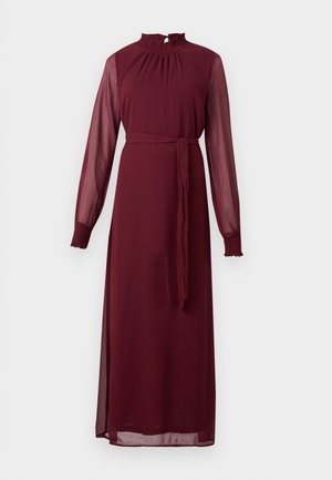 VILA VIFALIA SMOCK HIGH NECK DRESS - Robe de cocktail - burgundy