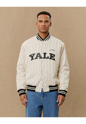 YALE VARSITY TECH JACKET UNISEX - Bomber Jacket - ivory/black