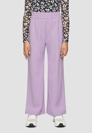s.Oliver WIDE MIT ELASTIKBUND - Stoffhose - lavendel