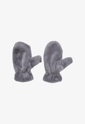 Hallid hallid kunstkarusnahast kindad, millel on pehme tekstuur, kogutud randme disain ja pöidla ava lisaks osavusele.