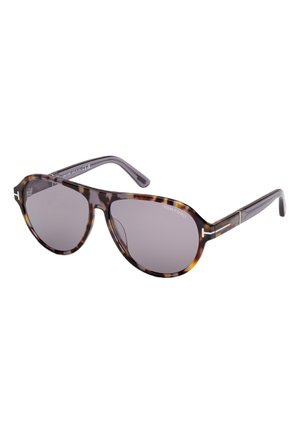 QUINCY - Sunglasses - marrone chiaro grigio fumo specchiato