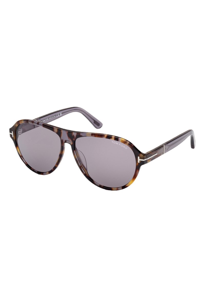 Tom Ford QUINCY - Solbriller - marrone chiaro grigio fumo specchiato