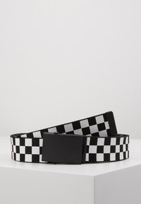 Urban Classics - ADJUSTABLE CHECKER BELT - Cintura - black/white Immagine in miniatura 1