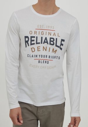 Langærmet T-shirt - mottled beige