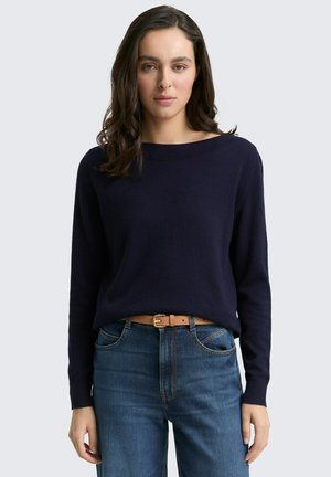 Pullover - knitted navy melange
