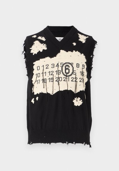 MM6 Maison Margiela GILET UNISEX - Vest - black/off white