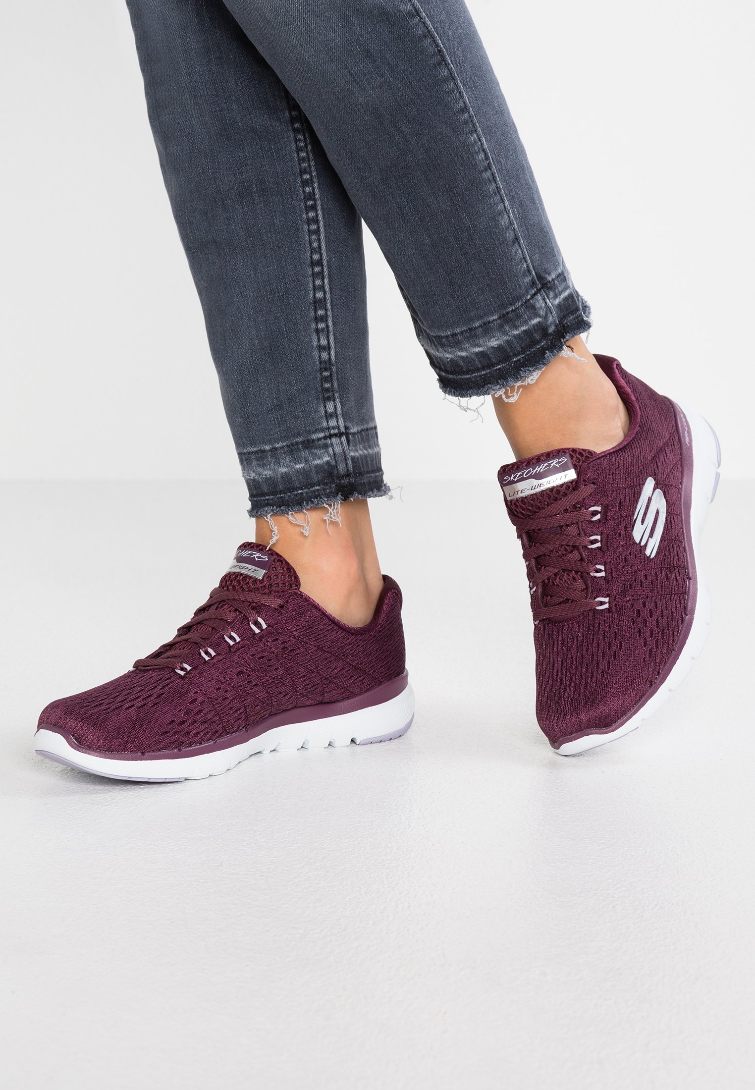 Skechers Sport FLEX APPEAL 3.0 Joggesko winewhite Skechers Sport OG 85 Joggesko burgundyrose gold