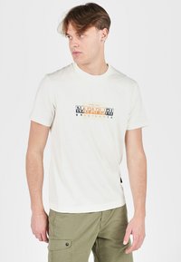 Napapijri T-shirt con stampa - white whisper