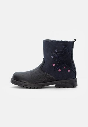 LEATHER BOOTIES - Botines - dark grey