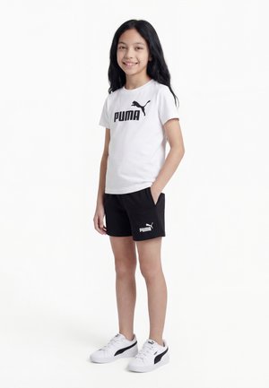 Puma LOGO TEE UNISEX SET - Shorts - white/black