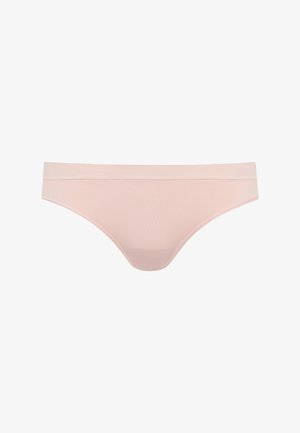 Light pink brief with a smooth texture, low-rise design, and minimalistic elastic waistband. No visible patterns or hardware details.