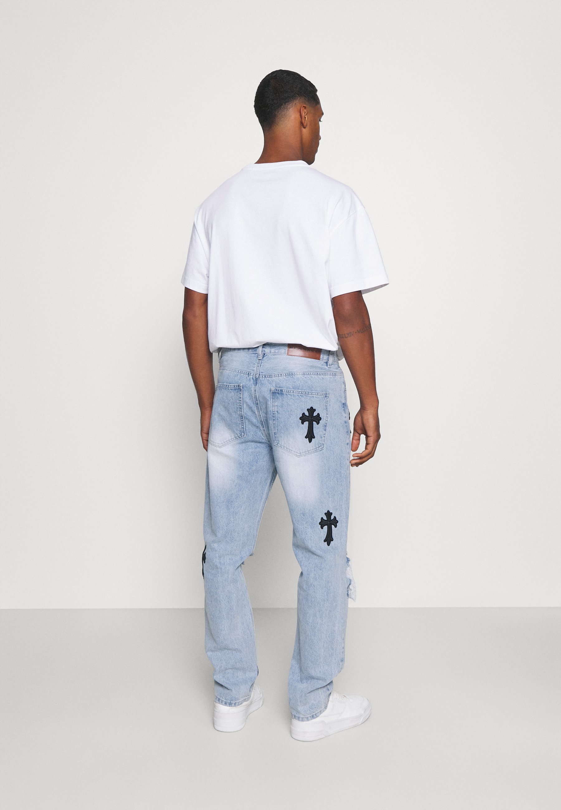 Mennace MENNACE MIRROR CROSS - Jeans straight leg - blue/blå - Zalando.no