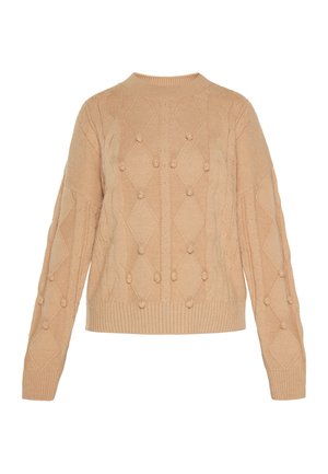 usha, Strickpullover - camel