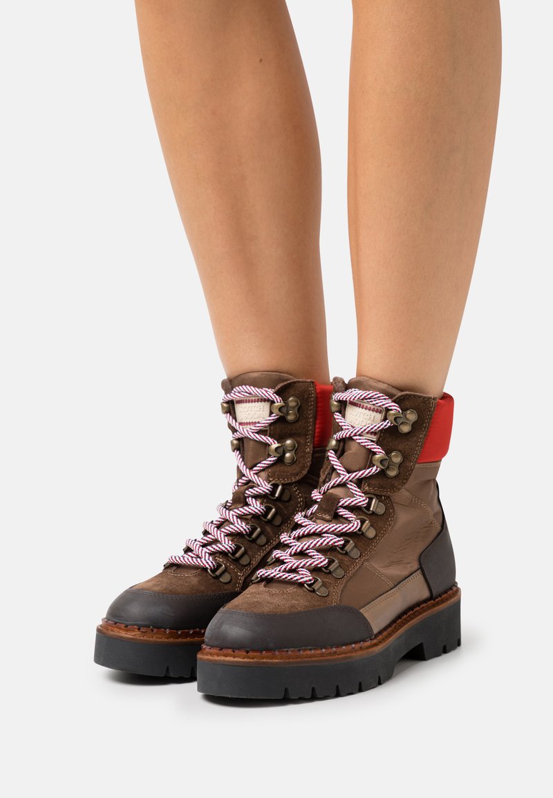 Scotch & Soda OLIVINE Laceup ankle boots brown/multicolured/brown