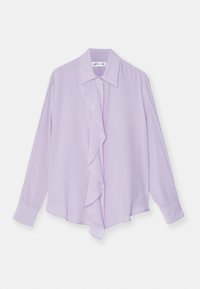 ASYMMETRIC RUFFLE BLOUSE - Nööpidega pluus - petunia