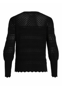 VILA Stickad tröja - black