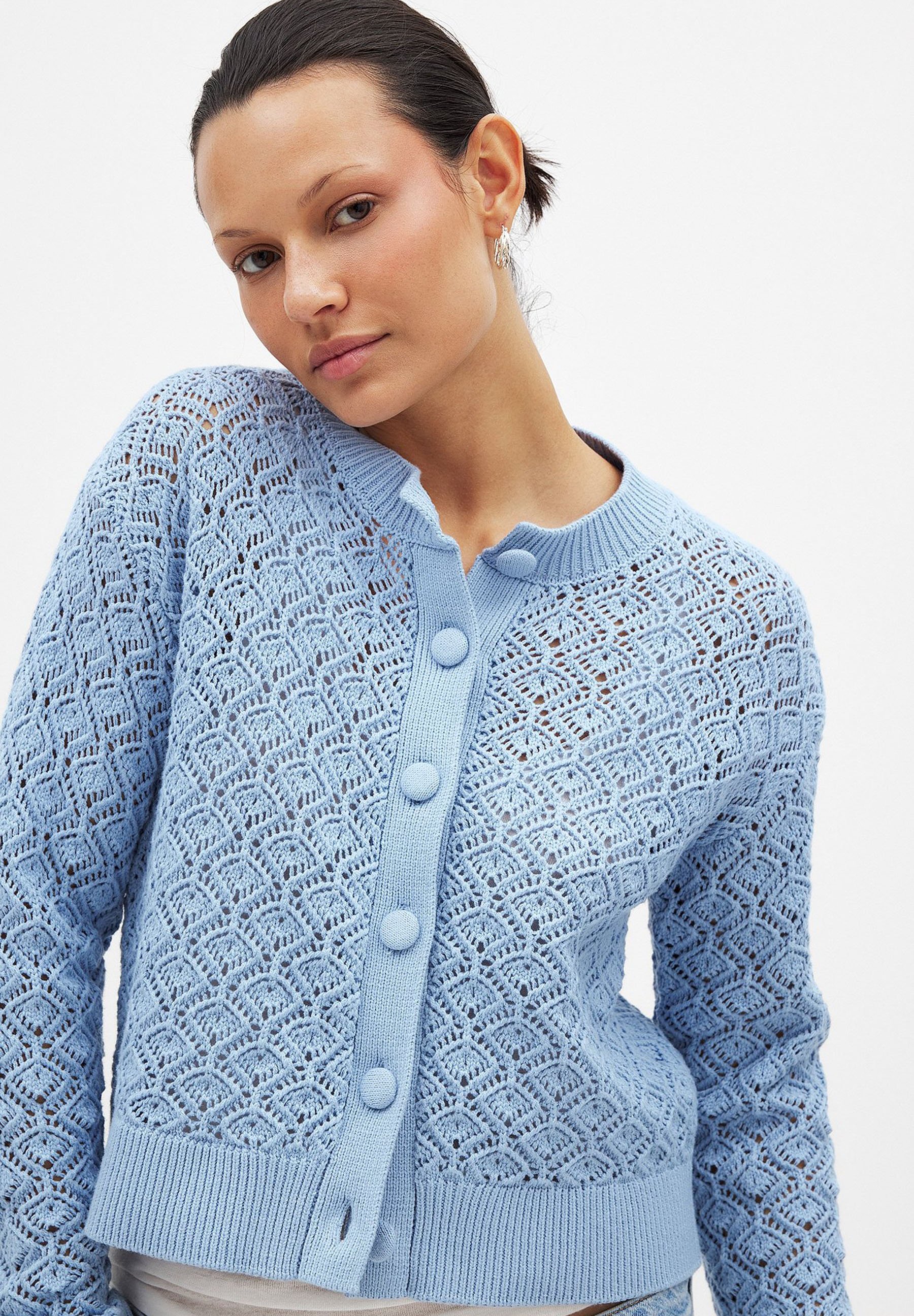 NA-KD Cardigan - light blue/blue - Zalando