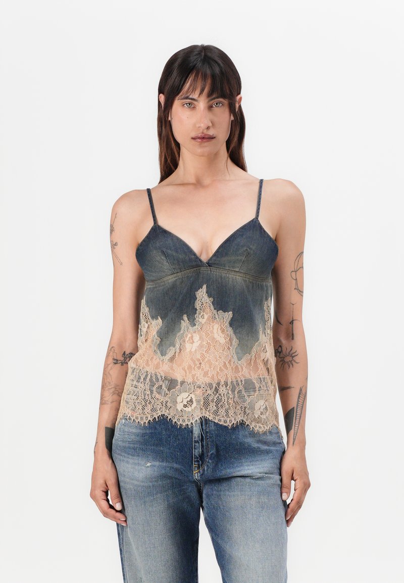 Diesel Top donkerblauw denim Diesel Top donkerblauw denim