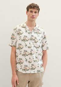 TOM TAILOR DENIM Camisa - white tropical print