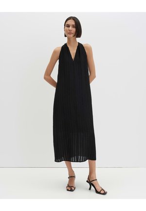 someday., TEXTURED A-LINE - Vestito lungo - black