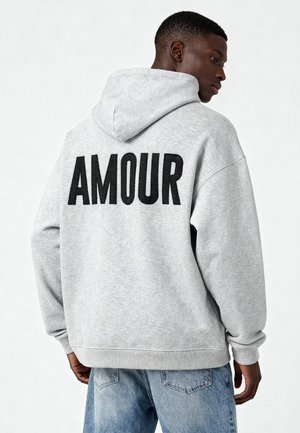AMOUR EMBROIDERY HEAYVWEIGHT UNISEX  - Felpa - mottled grey