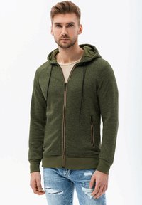 Ombre Mikina na zip - olive green