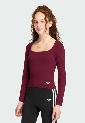 adidas Originals, SLIM LONGSLEEVE-JUNIOR - Top s dlouhým rukávem - maroon