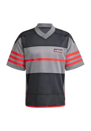 adidas Originals T-shirt print - black/grey four/better scarlet