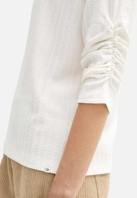 TOM TAILOR DENIM 3/4 ARM MIT STRUKTUR - Sweatshirt - off white