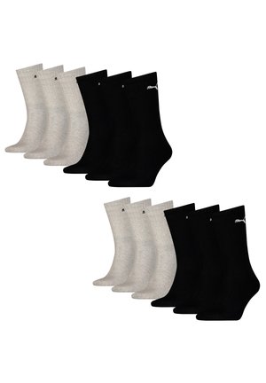 Puma 12 PAIR PACK - Sports socks - black/grey