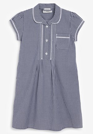 BUTTON FRONT GINGHAM - Freizeitkleid - dark blue