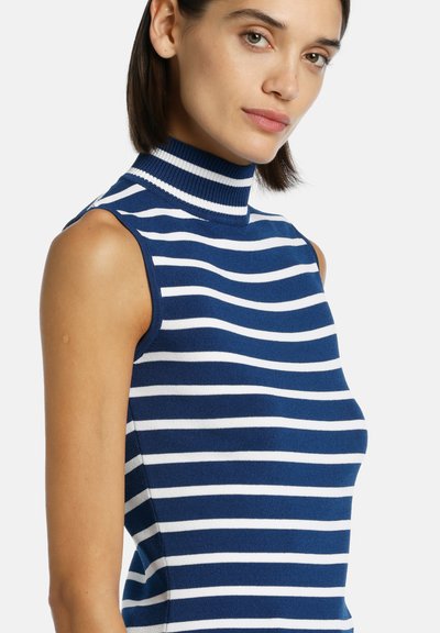Luisa Spagnoli CALICO - Top - blu medio bianco