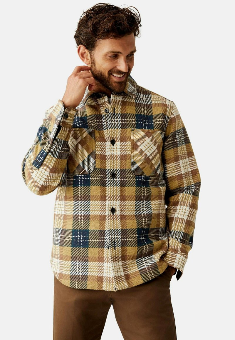 Marks & Spencer COTTON RICH TWILL OVERSHIRT Camicia golden tan