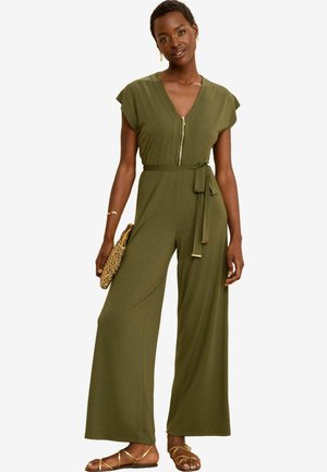 Love & Roses ZIP DETAIL WIDE LEG - Overal - khaki green