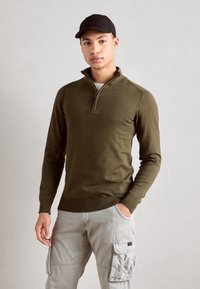 INDICODE JEANS - Strickpullover - olive Thumbnail-Bild 1