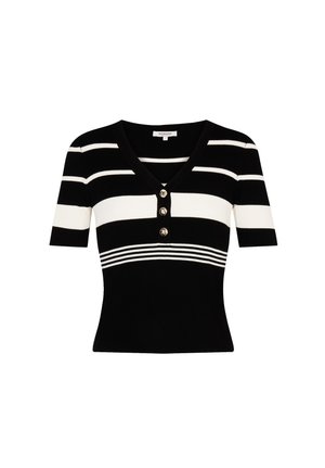 Morgan, MORGAN MORGAN LIGHTWEIGHT V-NECK SWEATER - T-Shirt print - noir